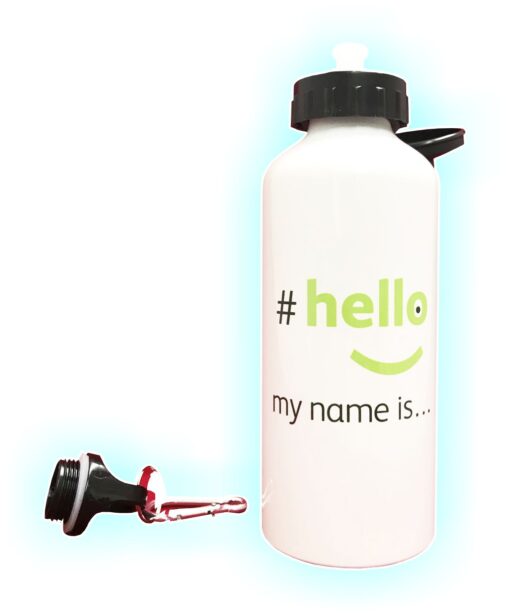 Water bottle hello my name is