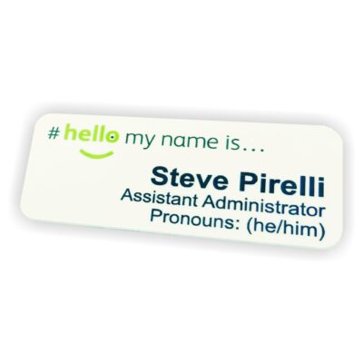 NHS Pronoun badges