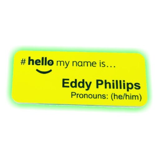Yellow Pronoun NHS Badge